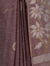 MIMOSA Wine Banarasi Saree — fleets shot full lifestyle