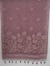 MIMOSA Wine Banarasi Saree — pallu and zari work detail
