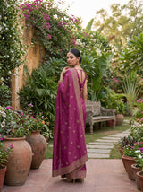 MIMOSA Gajari Banarasi Saree — pose 7 styling detail