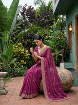 MIMOSA Gajari Banarasi Saree — pose 8 styling detail
