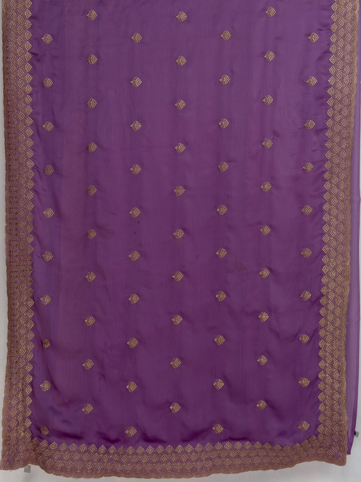 MIMOSA Lavender Banarasi Saree — pallu and zari work detail