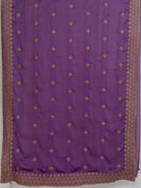 MIMOSA Lavender Banarasi Saree — pallu and zari work detail