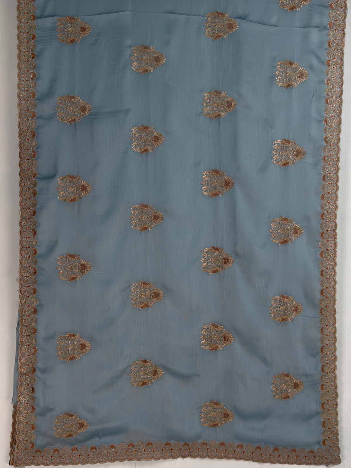 MIMOSA Ananda Banarasi Chiffon Saree — pallu and zari work detail