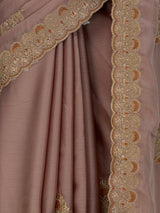 MIMOSA Peach Banarasi Chiffon Saree — fleets shot full lifestyle