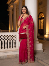 MIMOSA Rani Banarasi Saree — pose 5 styling detail