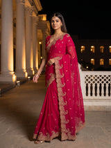MIMOSA Rani Banarasi Saree — pose 6 styling detail