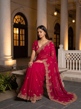 MIMOSA Rani Banarasi Saree — pose 8 styling detail