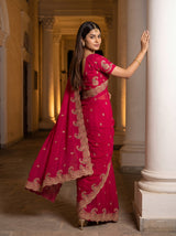 MIMOSA Rani Banarasi Saree — pose 9 styling detail