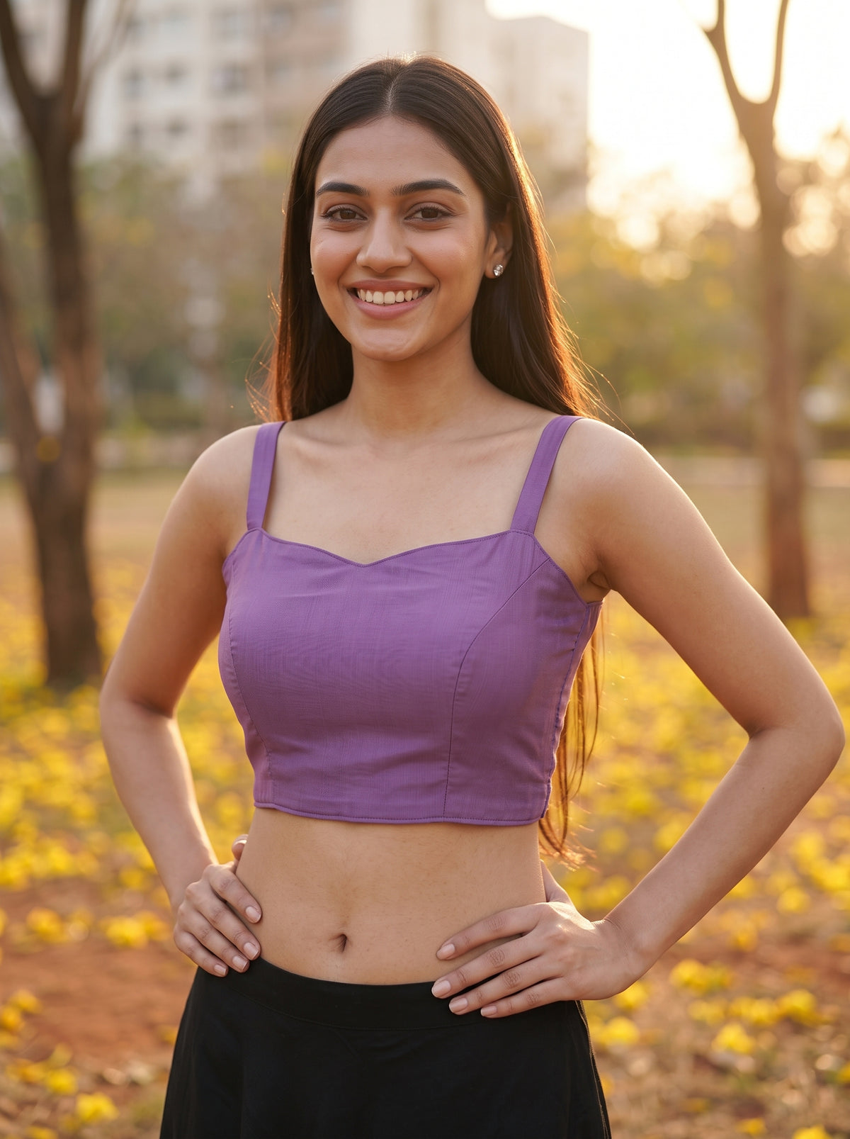 MIMOSA Lavender Banarasi Saree — blouse close-up