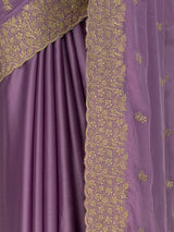 MIMOSA Lavender Banarasi Saree — fleets shot full lifestyle