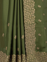 MIMOSA Olive Banarasi Saree — fleets shot full lifestyle
