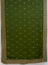 MIMOSA Olive Banarasi Saree — pallu and zari work detail