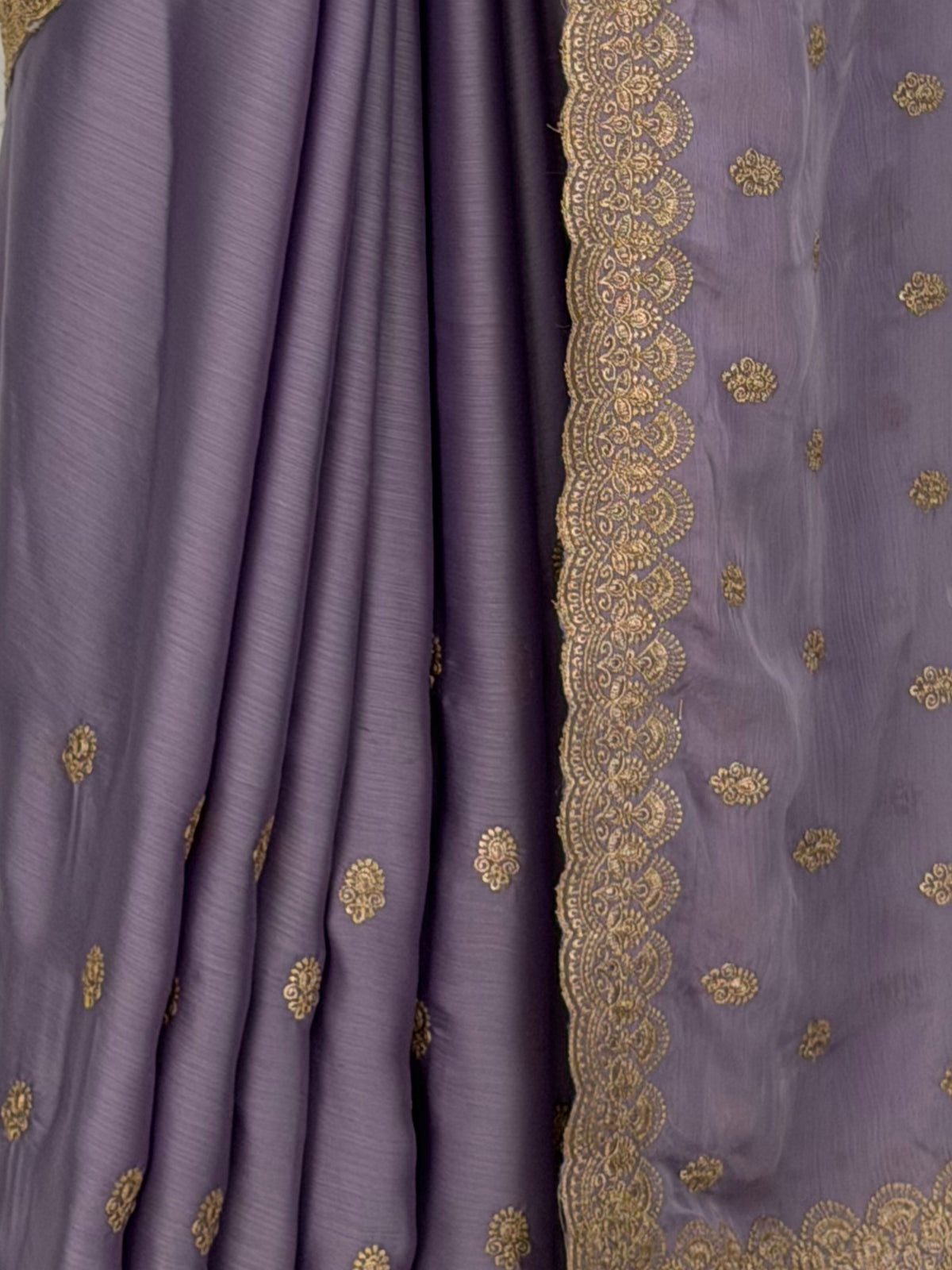 MIMOSA Lavender Banarasi Chiffon Saree — fleets shot full lifestyle