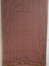 MIMOSA Peach Banarasi Chiffon Saree — pallu and zari work detail