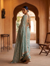MIMOSA Rama Banarasi Chiffon Saree — pose 9 styling detail