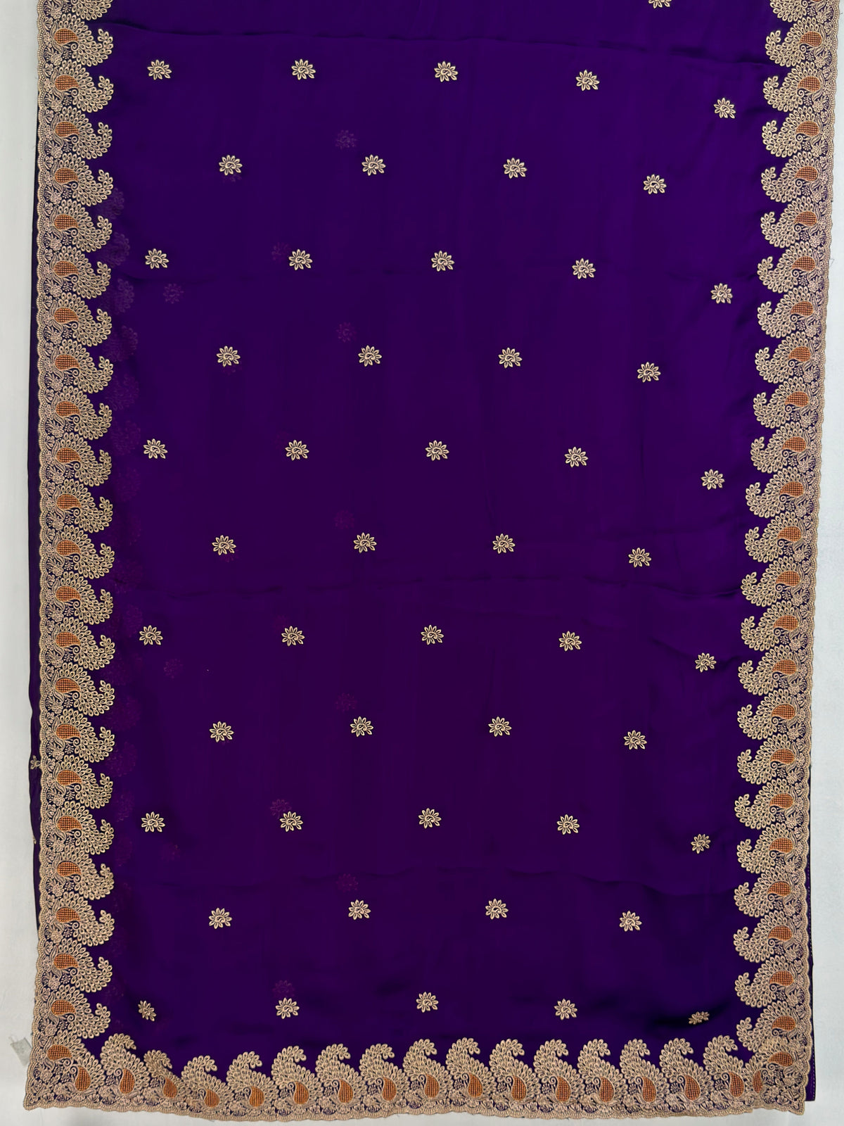 MIMOSA Purple Banarasi Saree — pallu and zari work detail
