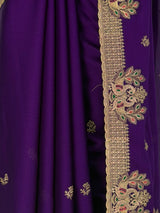 MIMOSA Purple Banarasi Saree — fleets shot full lifestyle