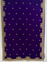 MIMOSA Purple Banarasi Saree — pallu and zari work detail