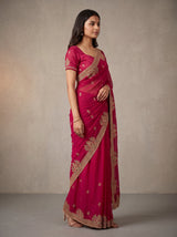 MIMOSA Rani Banarasi Saree — pose 3 styling detail