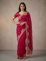 MIMOSA Rani Banarasi Saree — pose 4 styling detail