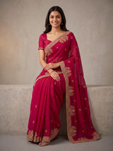 MIMOSA Rani Banarasi Saree — pose 8 styling detail