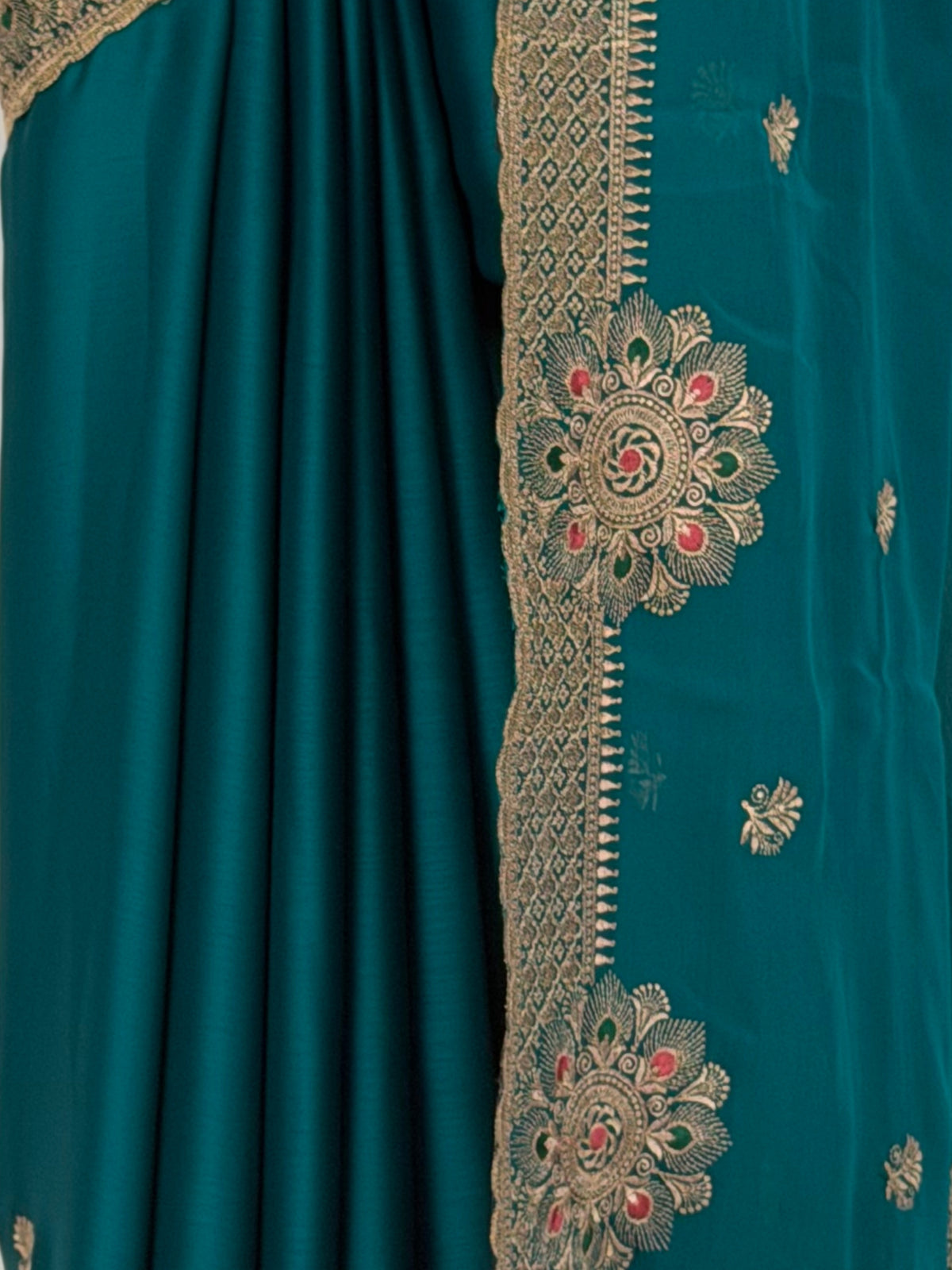MIMOSA Sapphire Banarasi Chiffon Saree — fleets shot full lifestyle