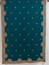 MIMOSA Sapphire Banarasi Chiffon Saree — pallu and zari work detail