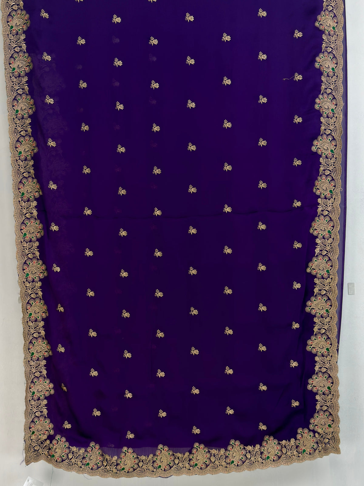MIMOSA Purple Banarasi Saree — pallu and zari work detail