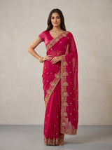 MIMOSA Rani Banarasi Saree — pose 4 styling detail