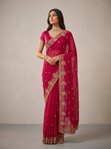 MIMOSA Rani Banarasi Saree — pose 5 styling detail