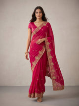 MIMOSA Rani Banarasi Saree — pose 6 styling detail