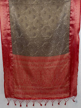 MIMOSA Chocolate Kanjivaram Saree — pallu and zari work detail