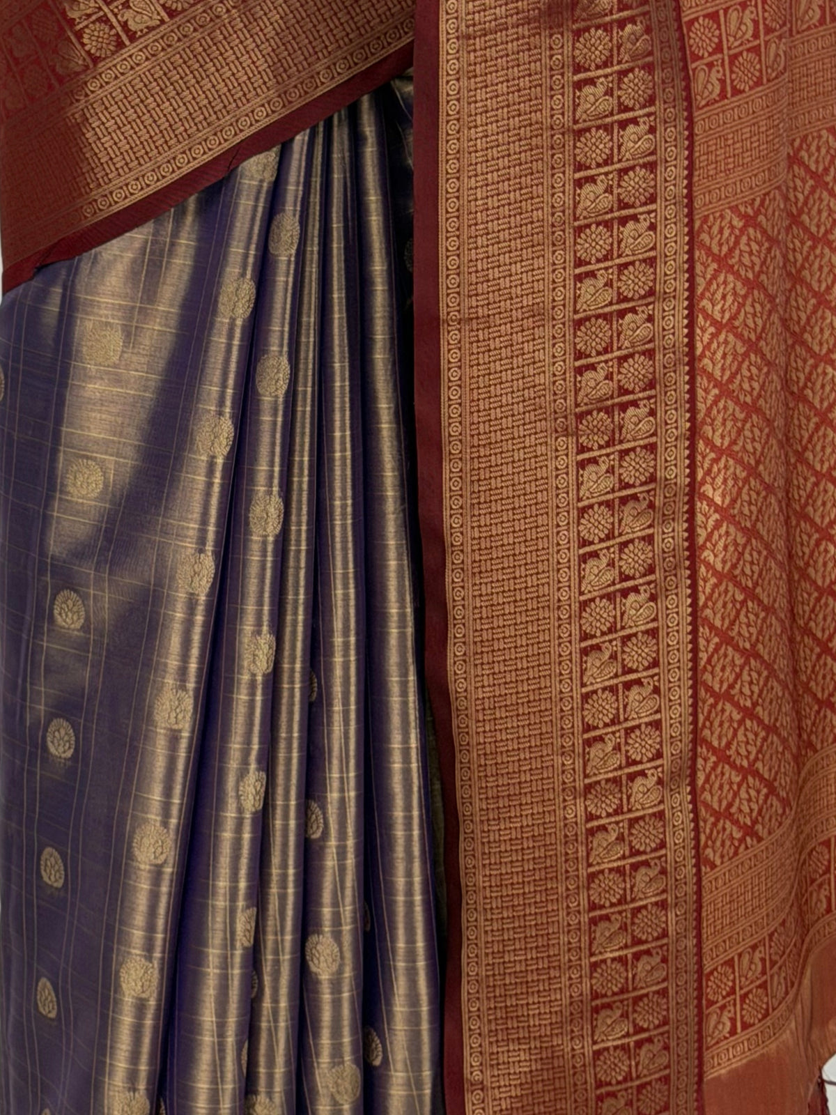 MIMOSA Jamun Kanjivaram Saree — fleets shot full lifestyle