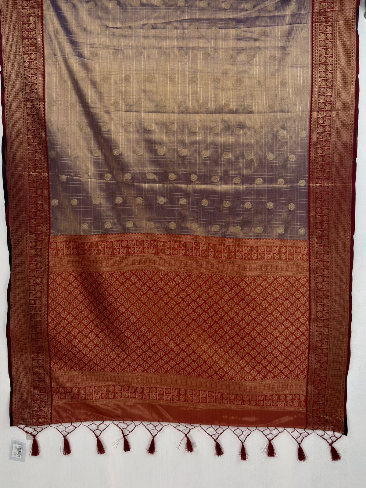 MIMOSA Jamun Kanjivaram Saree — pallu and zari work detail