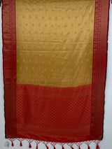 MIMOSA Mustard Kanjivaram Saree — pallu and zari work detail