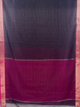 MIMOSA Chocolate Maheshwari Cotton Saree — pallu and zari work detail