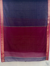 MIMOSA Jamun Maheshwari Cotton Saree — pallu and zari work detail