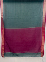 MIMOSA Rama Maheshwari Cotton Saree — pallu and zari work detail