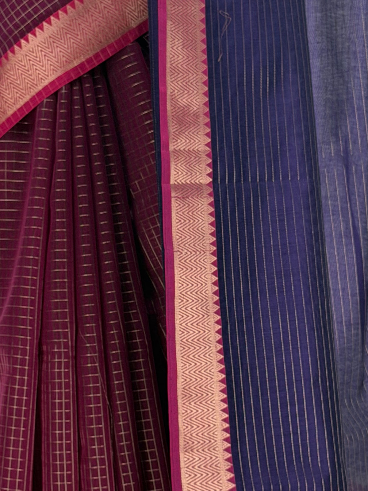 MIMOSA Rani Maheshwari Cotton Saree — fleets shot full lifestyle