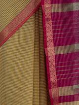 MIMOSA Gold Maheshwari Cotton Cotton Saree — fleets shot full lifestyle