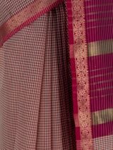 MIMOSA Orange Maheshwari Cotton Cotton Saree — fleets shot full lifestyle