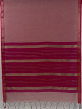 MIMOSA Orange Maheshwari Cotton Cotton Saree — pallu and zari work detail