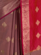 MIMOSA Pink Maheshwari Cotton Cotton Saree — fleets shot full lifestyle
