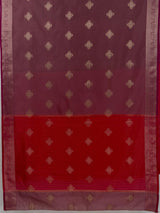MIMOSA Pink Maheshwari Cotton Cotton Saree — pallu and zari work detail