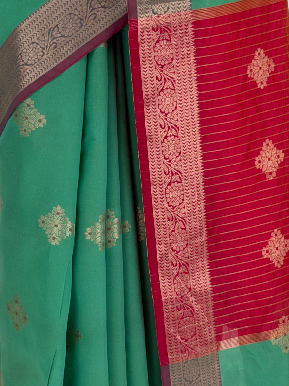 MIMOSA Rama Maheshwari Cotton Cotton Saree — fleets shot full lifestyle