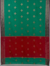 MIMOSA Rama Maheshwari Cotton Cotton Saree — pallu and zari work detail