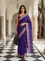 MIMOSA Jamun Maheshwari Cotton Cotton Saree — AI Model lifestyle pose