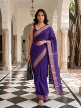 MIMOSA Jamun Maheshwari Cotton Saree — pose 6 styling detail