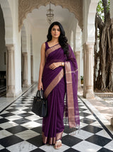 MIMOSA Magenta Maheshwari Cotton Cotton Saree — AI Model lifestyle pose