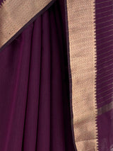 MIMOSA Magenta Maheshwari Cotton Saree — fleets shot full lifestyle